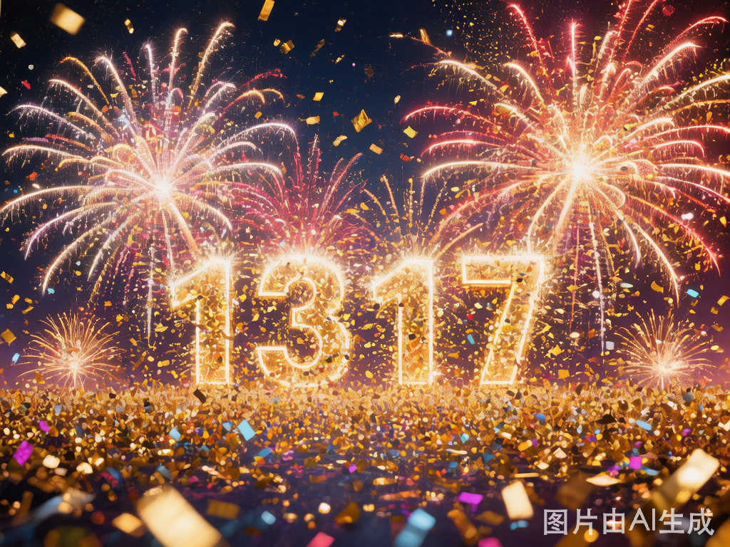 新年烟花粒子倒计时