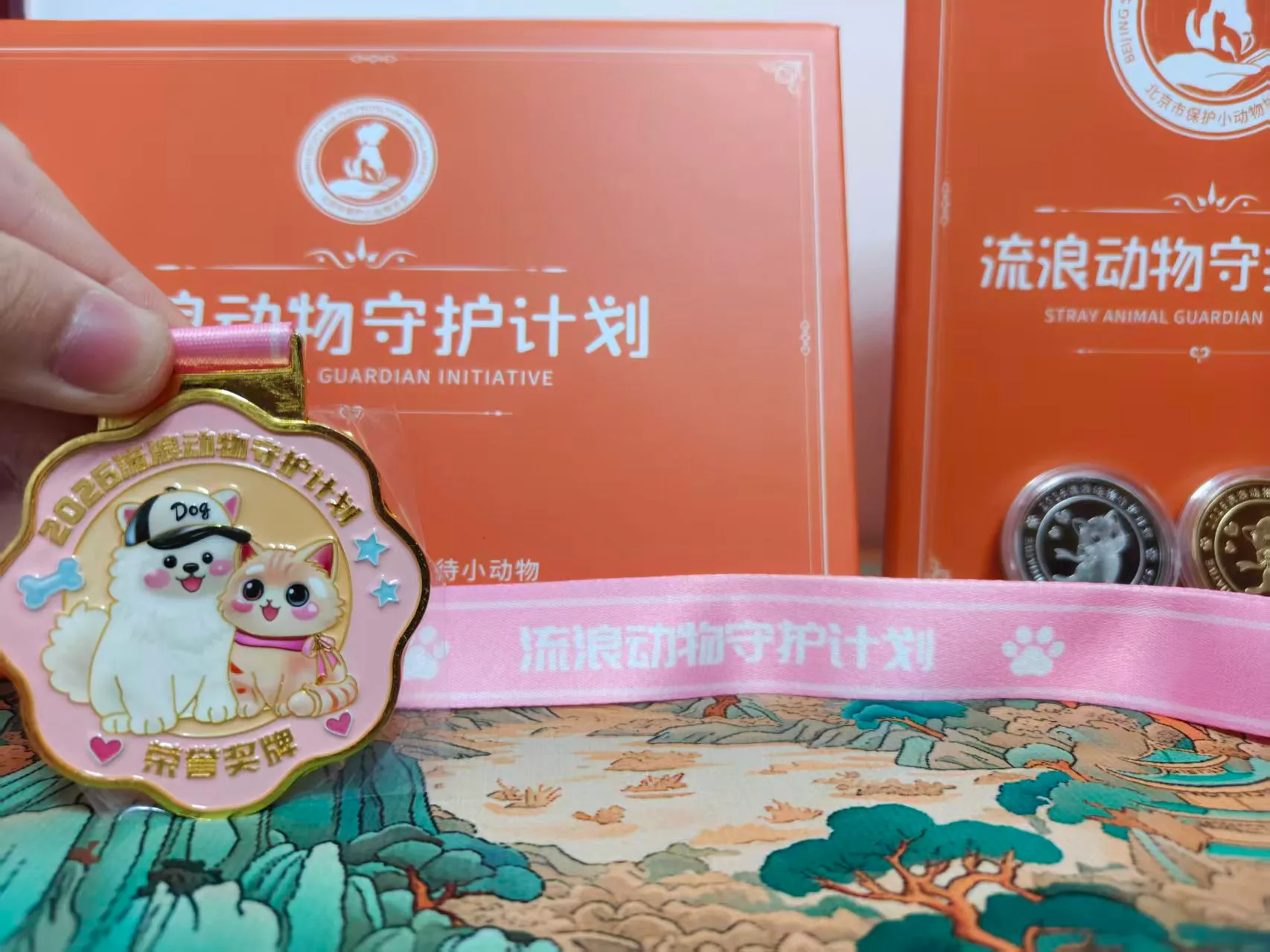 "流浪动物守护计划"奖牌